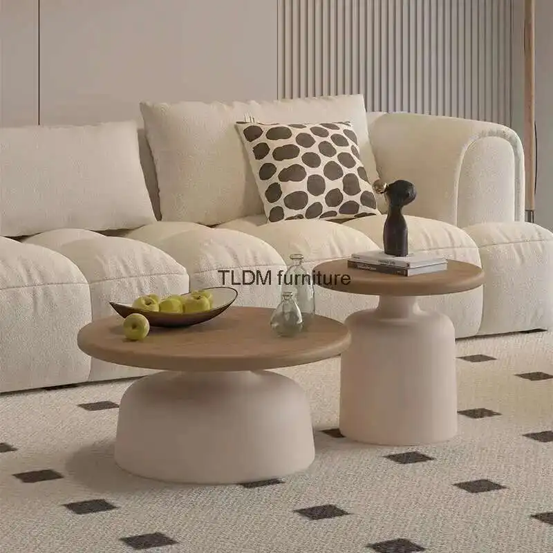 

Round Wooden Coffee Table Bedroom Side Small Modern Japanese Coffee Table Tea Cute Minimalist Mesa Redonda Designer Furniture