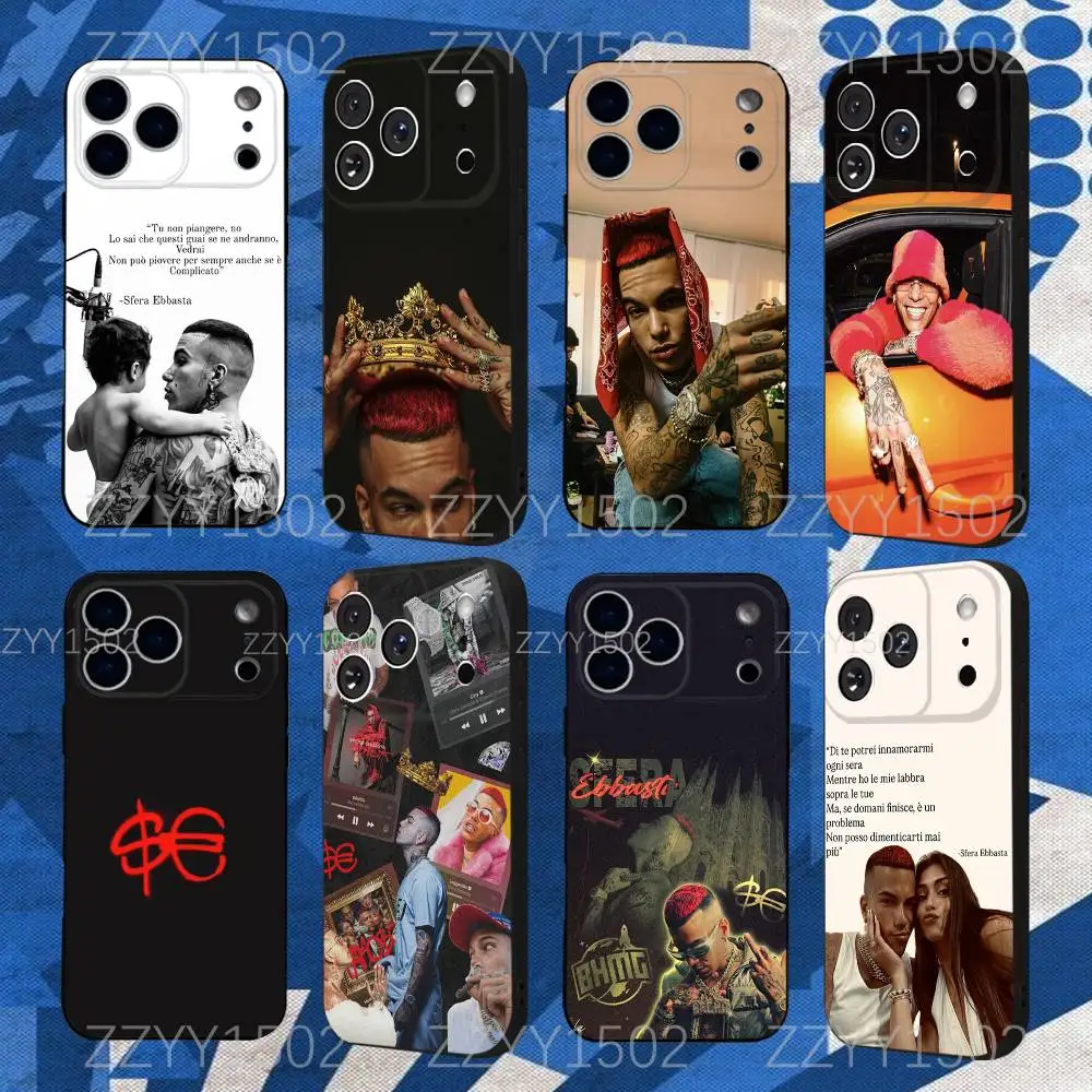 

Rapper Sfera Ebbasta Phone Case For iPhone 17,16,15,14,13,12,X,XS,8,7,Pro,Max,Plus,E,SE4,Air,Mini Ultra-Thin Funda