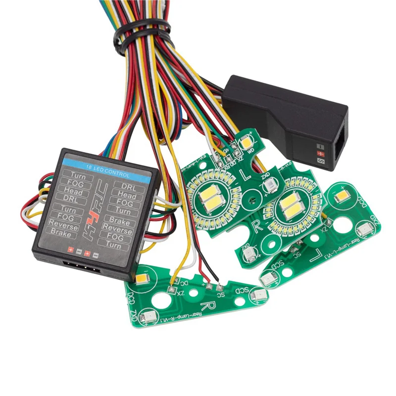 ABKN-2X LED Light System Front & Rear Lamp Group For Traxxas TRX4 Defender TRX-4 1/10 RC Car Turn Signals Brake Lights