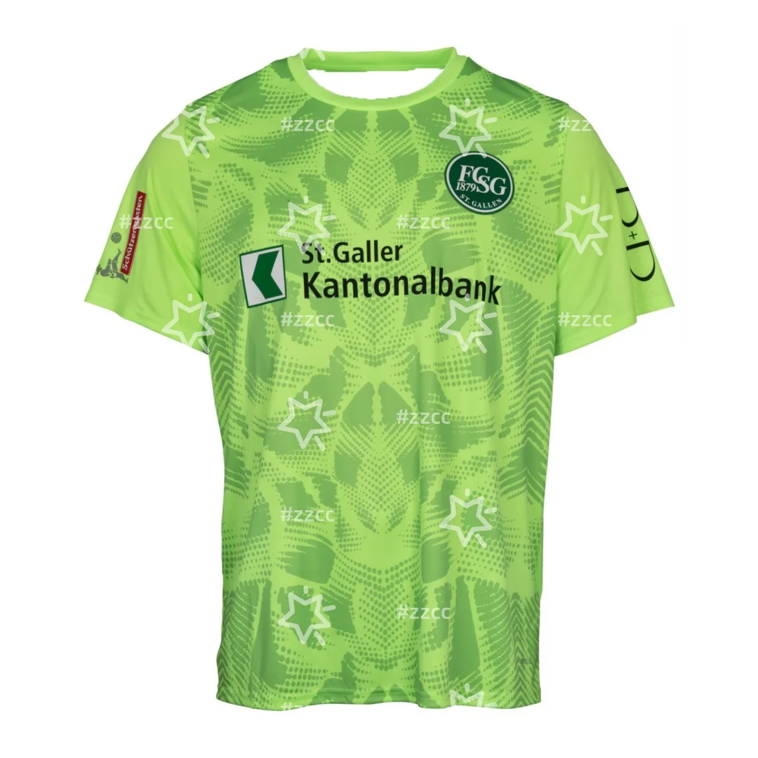 

25-26 FC St. Gallen GK football jerseys Men's training jersey Sports Dry Quickly Men's T-Shirt Kid's Clothing Tee Y2k Woman
