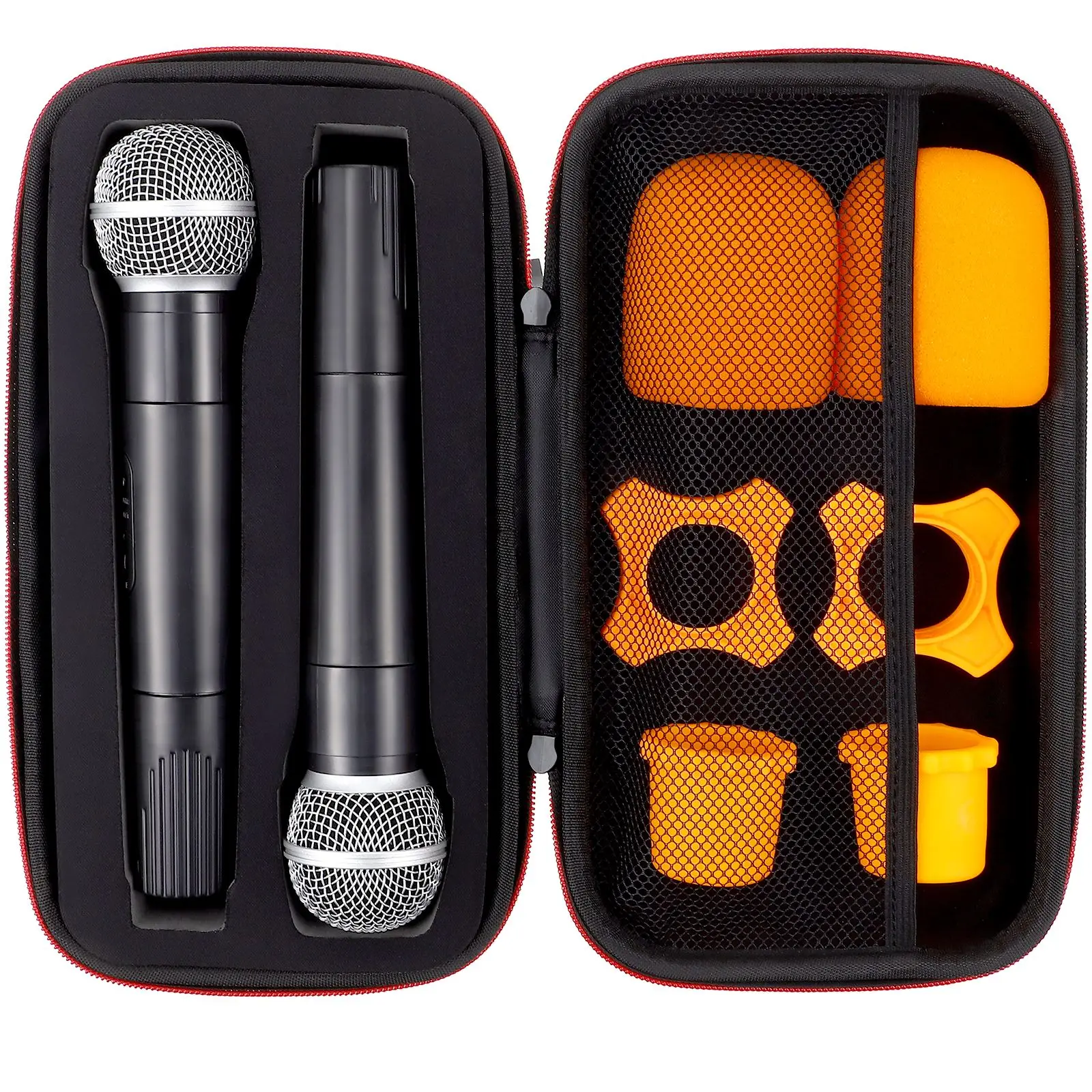 Microphone Storage Box Portable Anti-Shock EVA Protective Case Wireless Musical Instruments Playing Karaoke Accessories