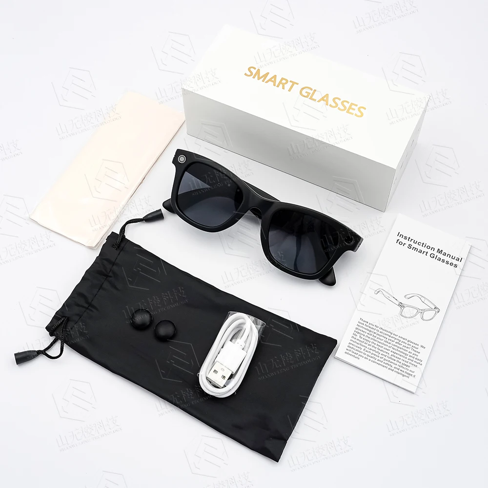 

Hot selling：2025 W610 smart glasses with Bluetooth call 800W wireless transmission outdoor sunglasses audio recording art