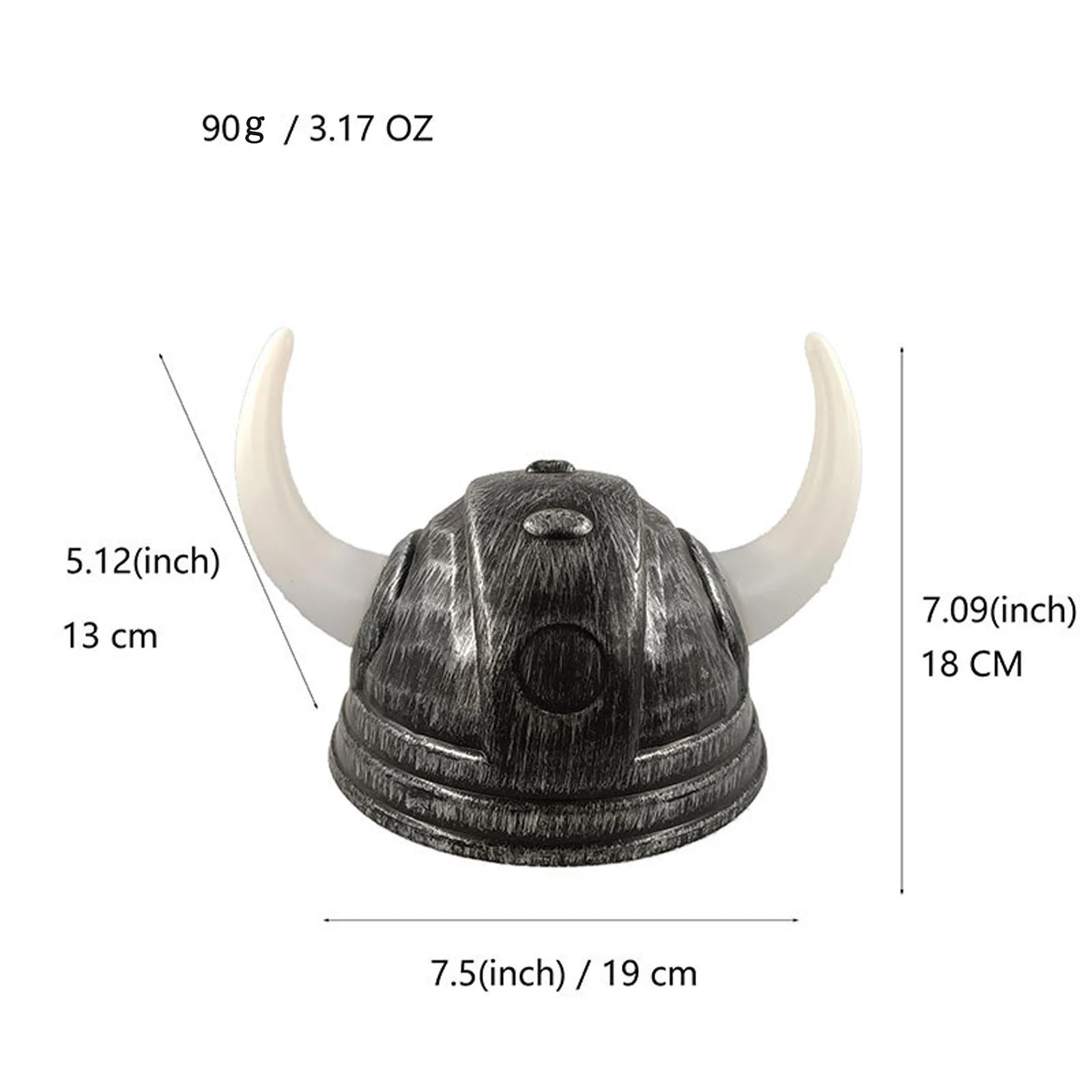Adult Men Women Viking Horn Hat Helmet with Braids Plastic Medieval Warrior Knight Hat Halloween Cosplay Masquerade Ox Decors 6