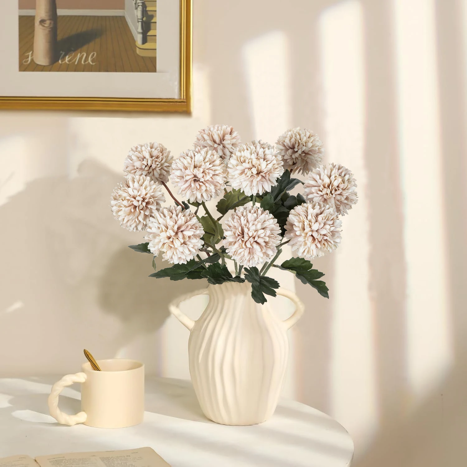 

Artificial Flower Silk Ball Chrysanthemum Wedding Bridal Bouquet Home Room Table Festival Decor Outdoor Yard DIY Gift Stage Prop