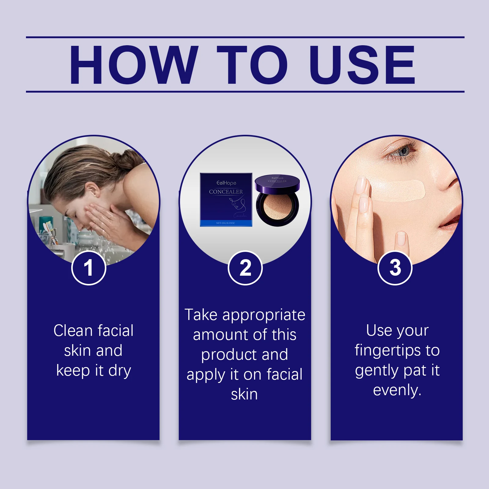 EELHOPE ハイドレーティング クッション ファンデーション＆コンシーラー - 軽量で保湿力のあるメイクアップで均一な肌色、長時間持続