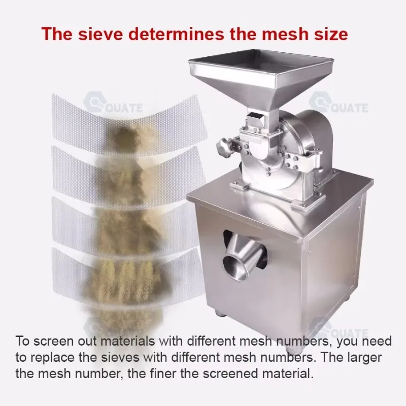 Stainless Steel Grinding Equipment Pulverizer Dry Powder Soybean Wheat Barley Crushing Machine