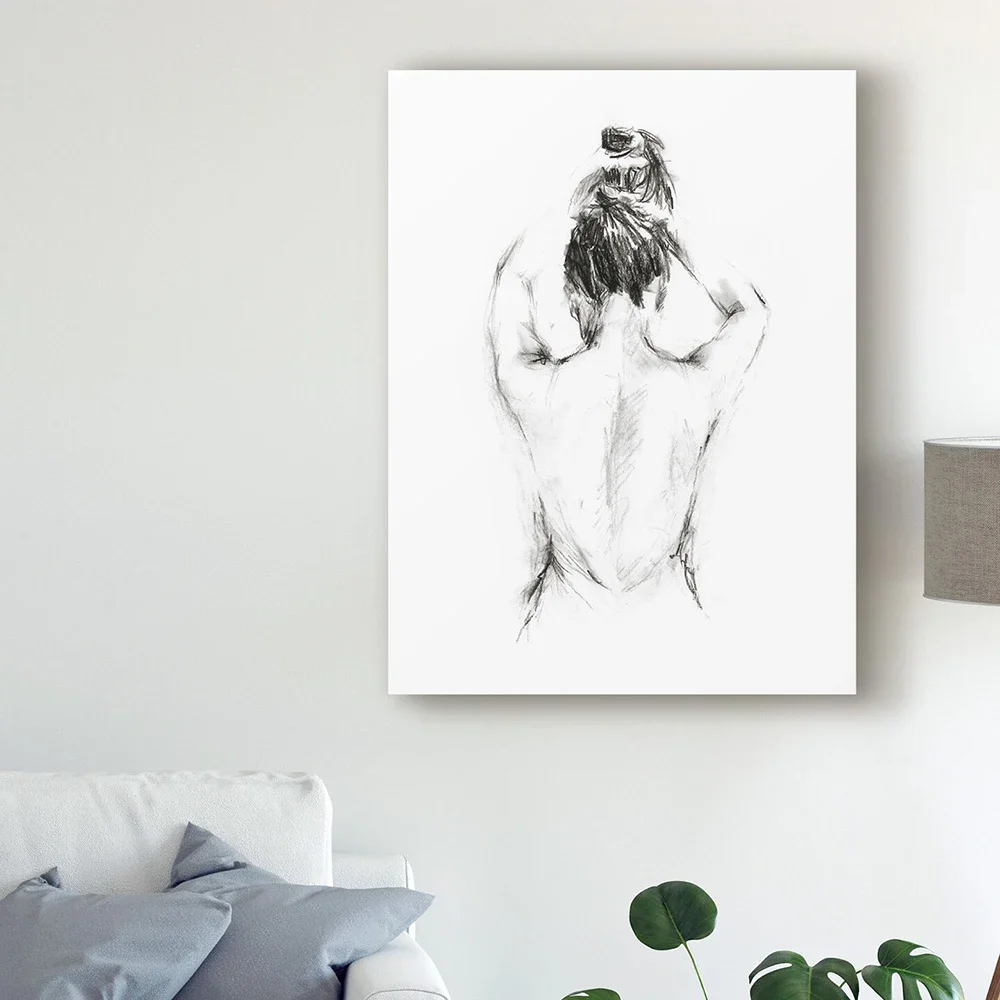 Scandinavian Minimalist Wall Art Female Line Drawing Abstract Nude HD Canvas Poster Print Home Bedroom Living Room Decoration