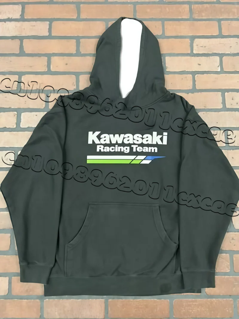 

Kawasaki All-around Hooded Sweatshirt with Autumn and Winter Fleece Windproof and Unisex Daily Commuting Outdoor Training Jacket