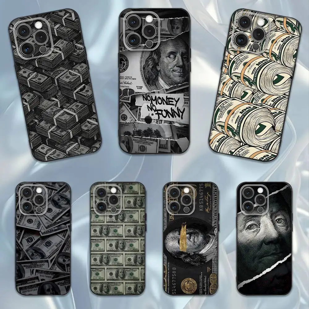 

Money Dollars Cash dinero Phone Case For iPhone 16e,16,15,14,13,12,11,Pro,X,XS,Max,XR,Plus,Mini Soft Black Cover
