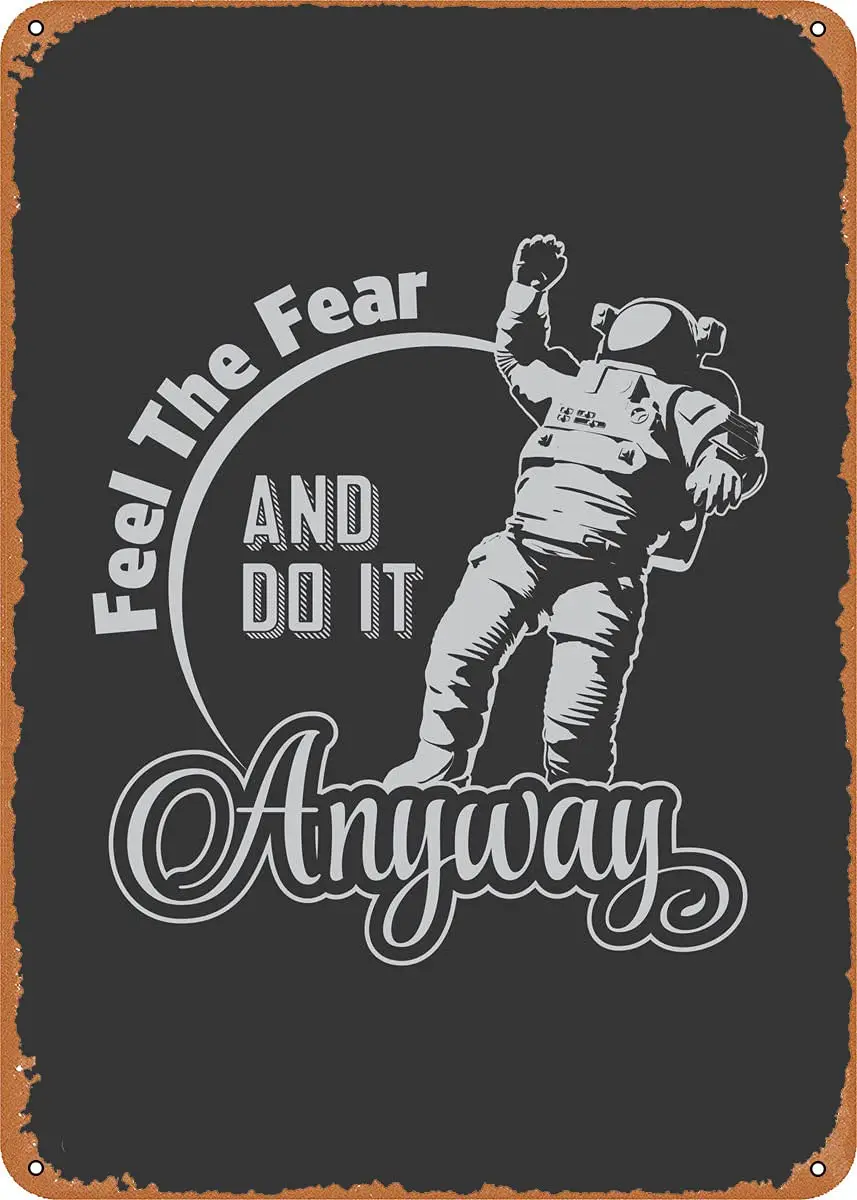 Металлический жестяной знак астронавт и космос 7 дюймов, Ретро фотография, отличный подарок для любителей космоса 8x12 дюймов