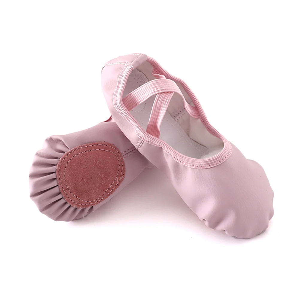 

1Pair Cat Claw Dance Shoes Pink Size 33 Elastic Cross Bands Comfortable Breathable for Ballet Yoga Folk Modern Jazz Dance