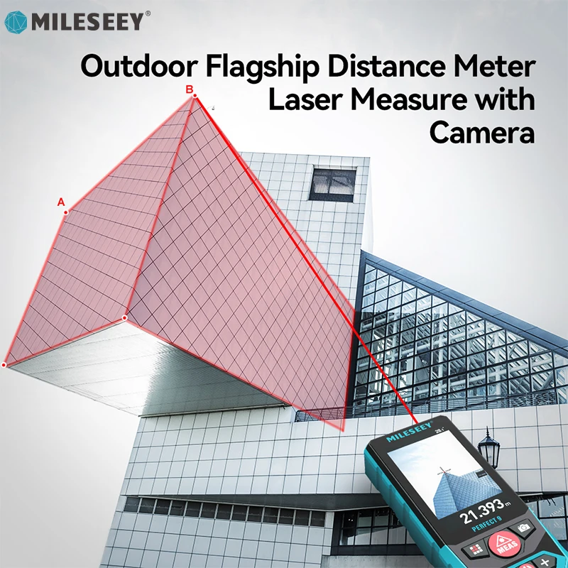 P9 Outdoor Laser Distance Meter With Camera Colorful LCD Viewfinder Point To Point Laser Measure