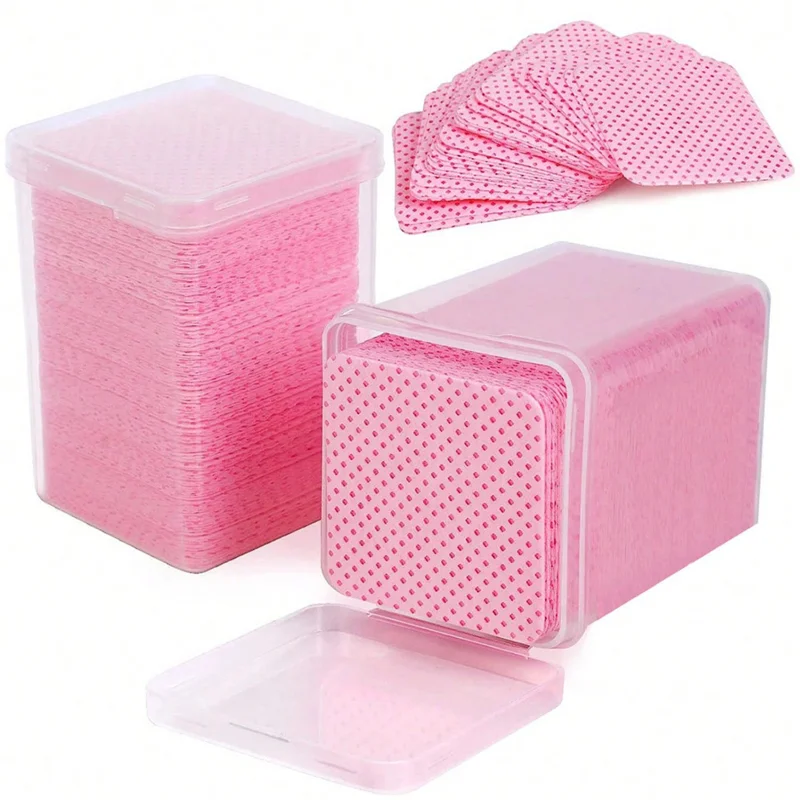 Lint Free Cotton Pads Nail Polish Remover Wipes Cleaning Tool Nail Art Cleaning Wipes Tips UV Gel Polish Removal Pad Paper Wipes