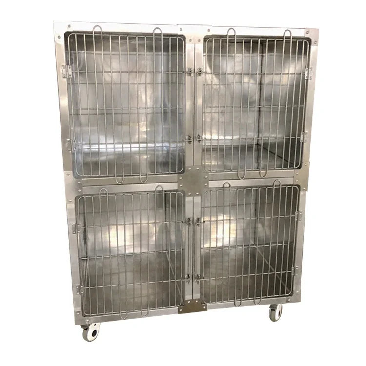 304 Stainless Steel Modular Veterinary Dog / Cat Cage / Stainless Steel Vet Dog Kennel Box