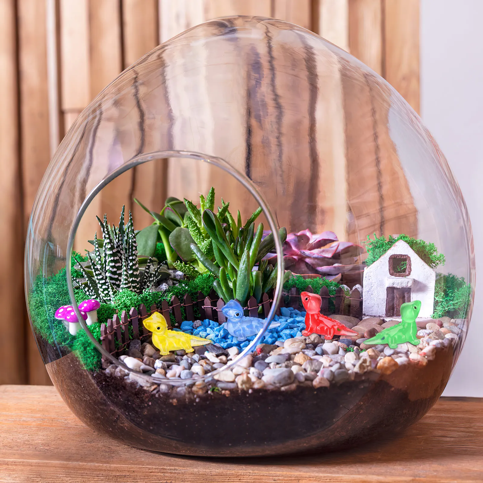 

60pcs Resin Glow In The Dark Mini Lizard Ornaments Luminous Reptile Miniatures For Bonsai Garden Terrarium Decoration Micro