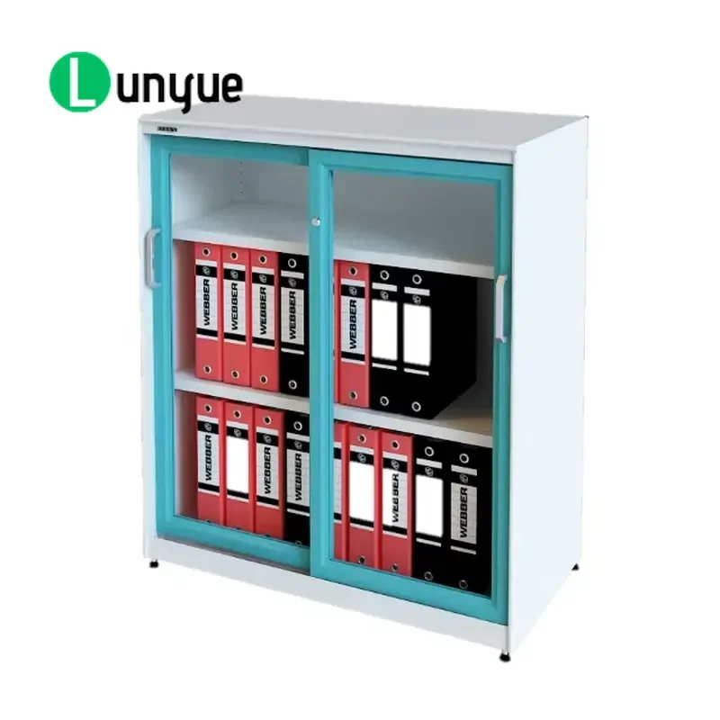 SE Series Metal Storage Cabinet with Glass Door Modern Display Cupboard for Living Room Office Home Furniture Durable Steel