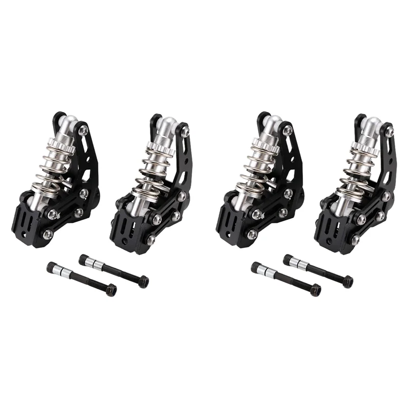 4X DIY Skateboard Spring Belakang Shock Absorber Bridge Skateboard Truk Suspensi 8 Inci Papan Panjang Suspensi Spring Kit