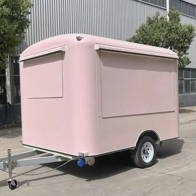 Street Food Trailer Commercial Food Truck with Custom Kitchen Snack Cart for Festivals and Markets