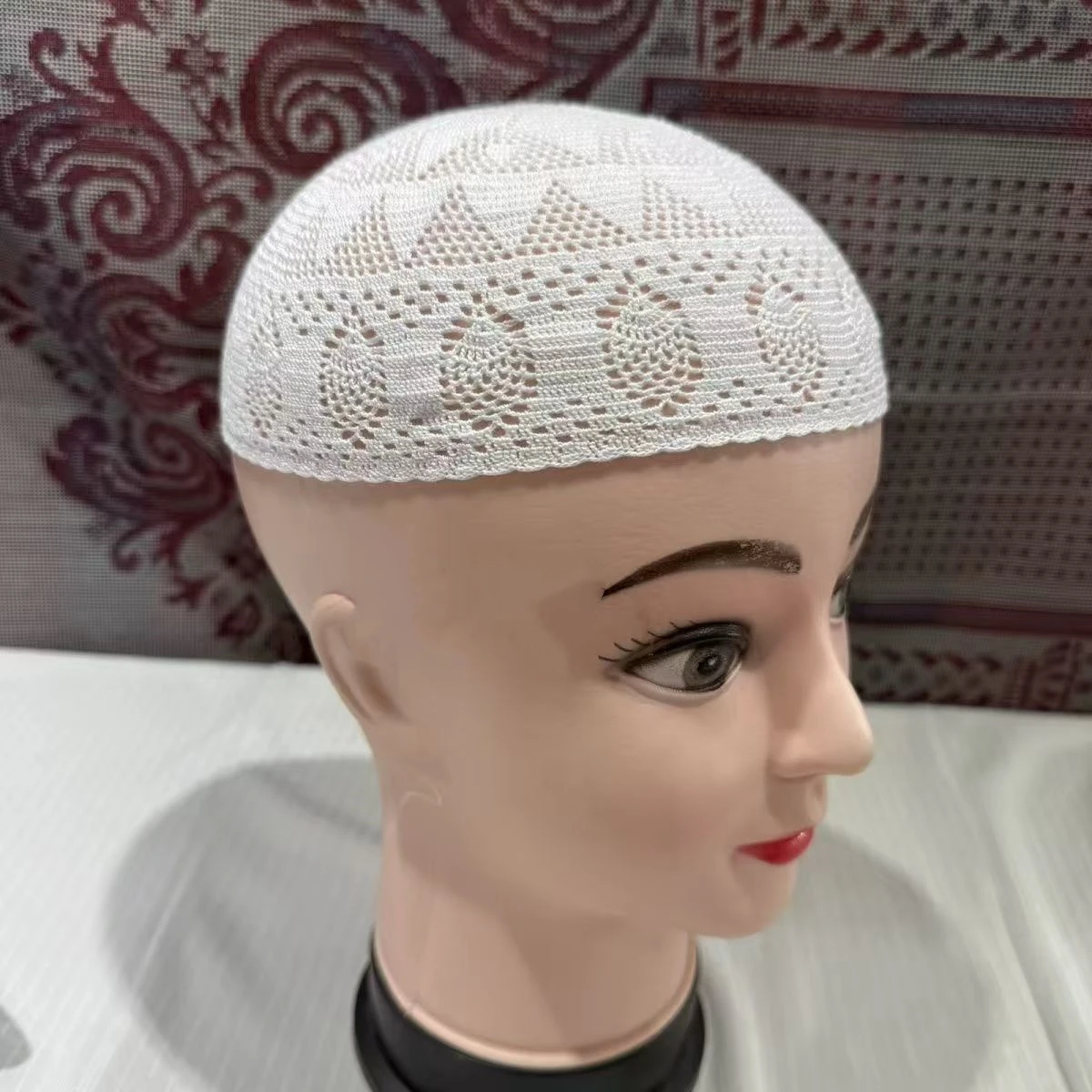 Muslim Caps For Men Clothing Freeshipping Skull Prayer Hat Knitted Mesh Kufi Kippah Islamic Saudi Arabia Jewish Summer 0774