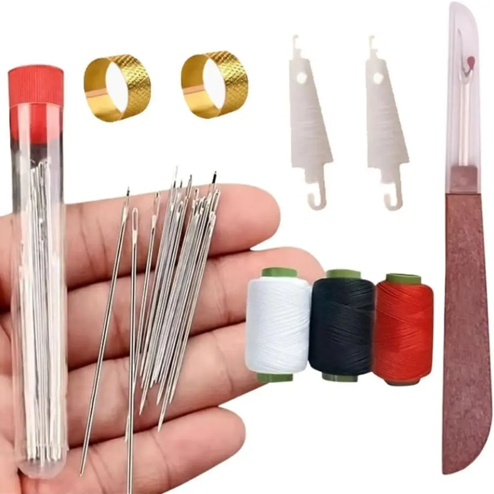 31/34/37PCS Mehrzweck-Nähwerkzeug-Set mit oberer Nadel, einfache Nähnadeln, Faden, Handreparaturwerkzeuge, Nadel- und Faden-Set