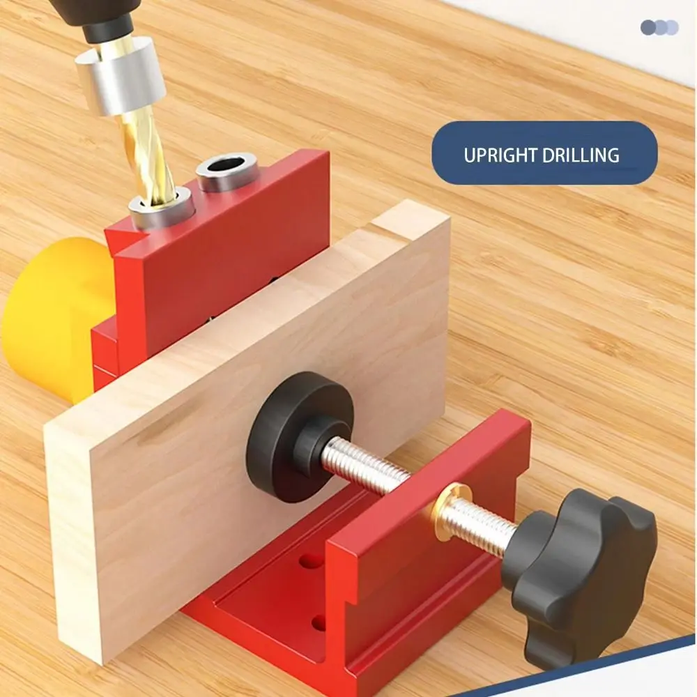Precise Scale Pocket Hole Jig Wear-resistant Solid Drilling Guide Fixture Rust-proof Dust Extraction Angled Drill Guide