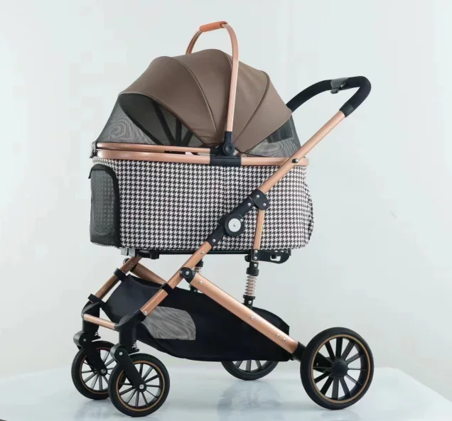 Premium huisdier opvouwbare reiskinderwagen groothandel hondenkinderwagen huisdierendrager