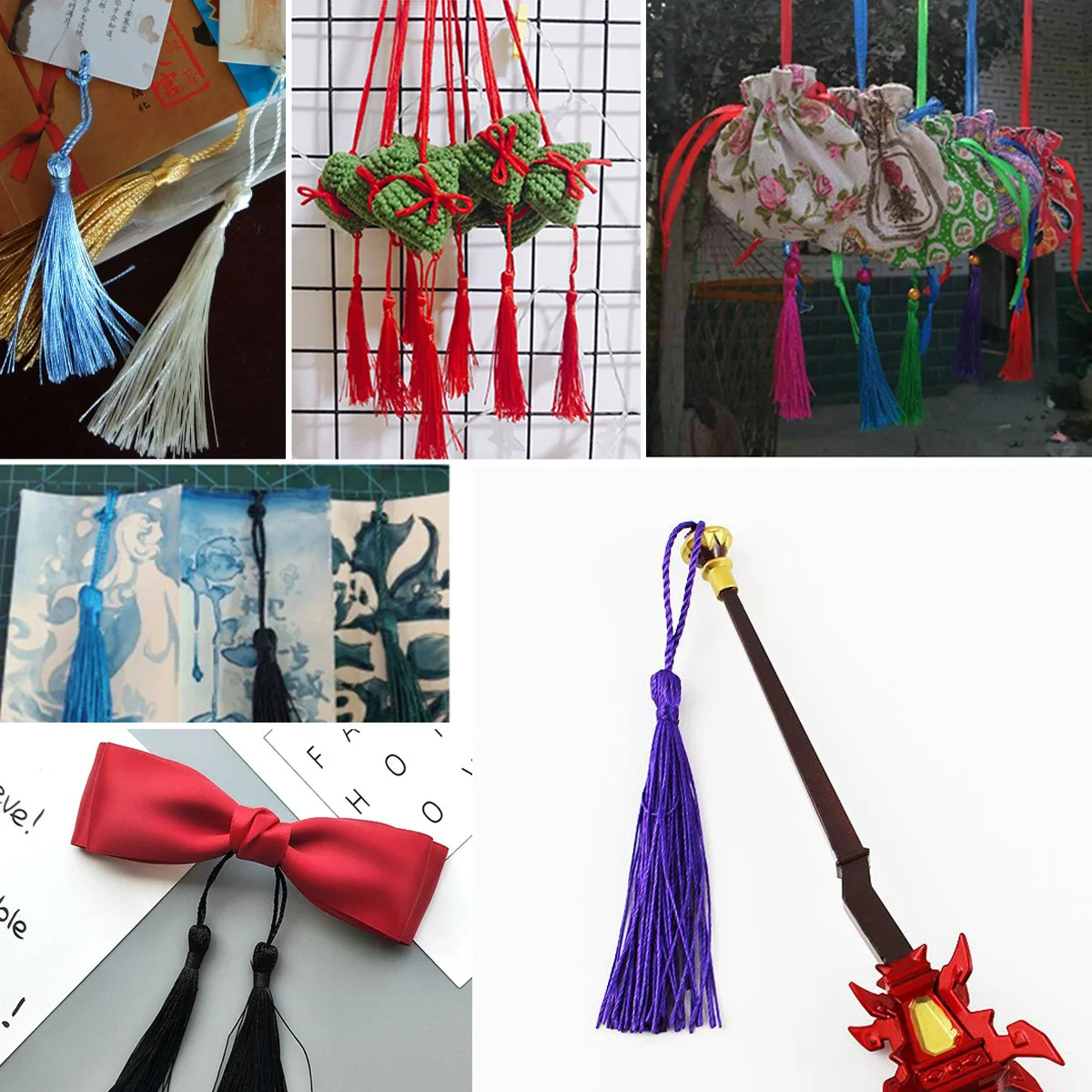 

20 Pieces DIY Black Handmade Tassels for Jewelry Earring Bracelet Souvenir Bookmark Home Decor Keychain Craft DIY Tassels