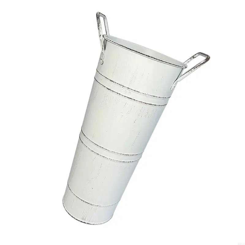 Farmhouse French Flower Bucket Vases for Cut Flowers Home Decors Centerpieces 