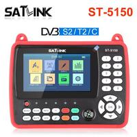 Satlink ST-5150 DVB-S2 DVB-C DVB-T2 Combo MPEG4 Satellite TV Finder Meter H.265 HEVC MPEG-4 QPSK 8PSK 16APSK 4.3 Inch 2500Mah