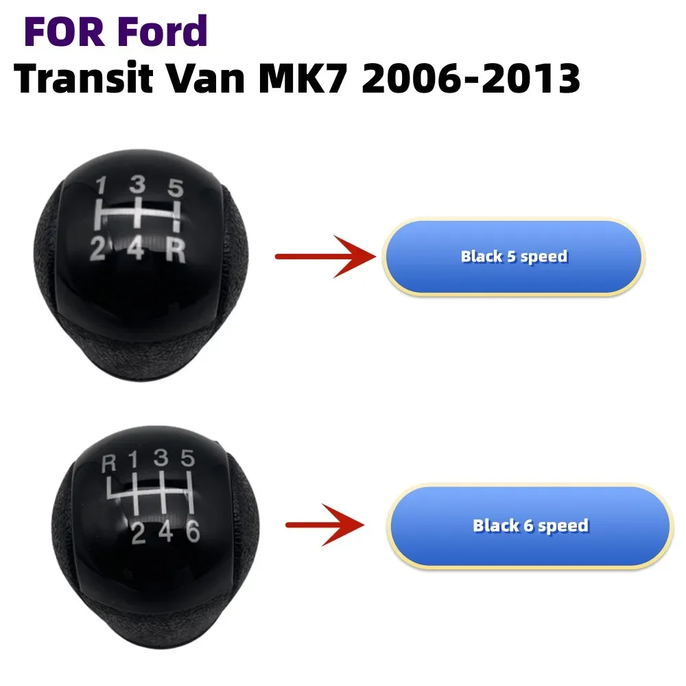 5/6 Speed Car Styling Manual Gear Stick Shift Knob Lever Stick Black for Ford Transit Van MK7 2006-2013 Car Accessories