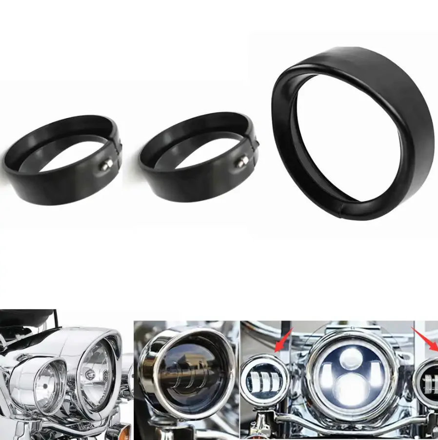 Motorcycle Headlight Trim For Harley Touring Road King Electra Glide Softail FLD/FLH 7