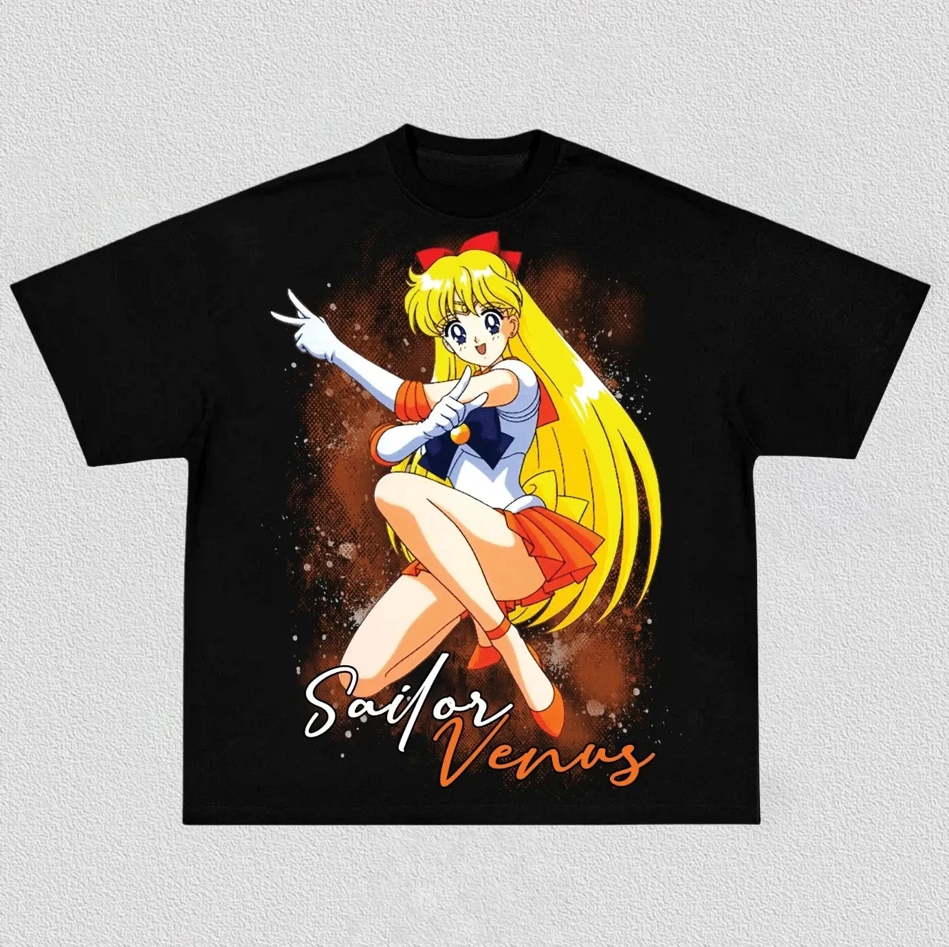 Sailor Moon Sailor Venus Anime Printing T-shirt Men's Clothing Women's 2026 Summer New High Quality Cotton Short-sleeved T Shirt