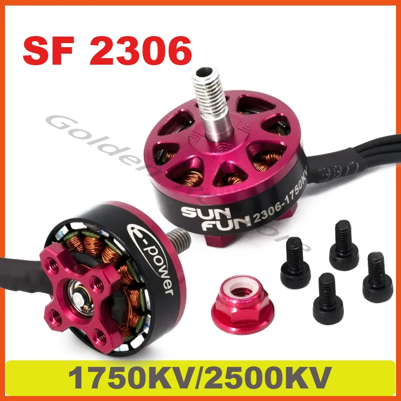 DYS SONNE FUN SF2306 1750KV 2500KV CW Filettatura FPV Racing Motore Brushless Per RC Drone Quadcopter Pezzi di Ricambio