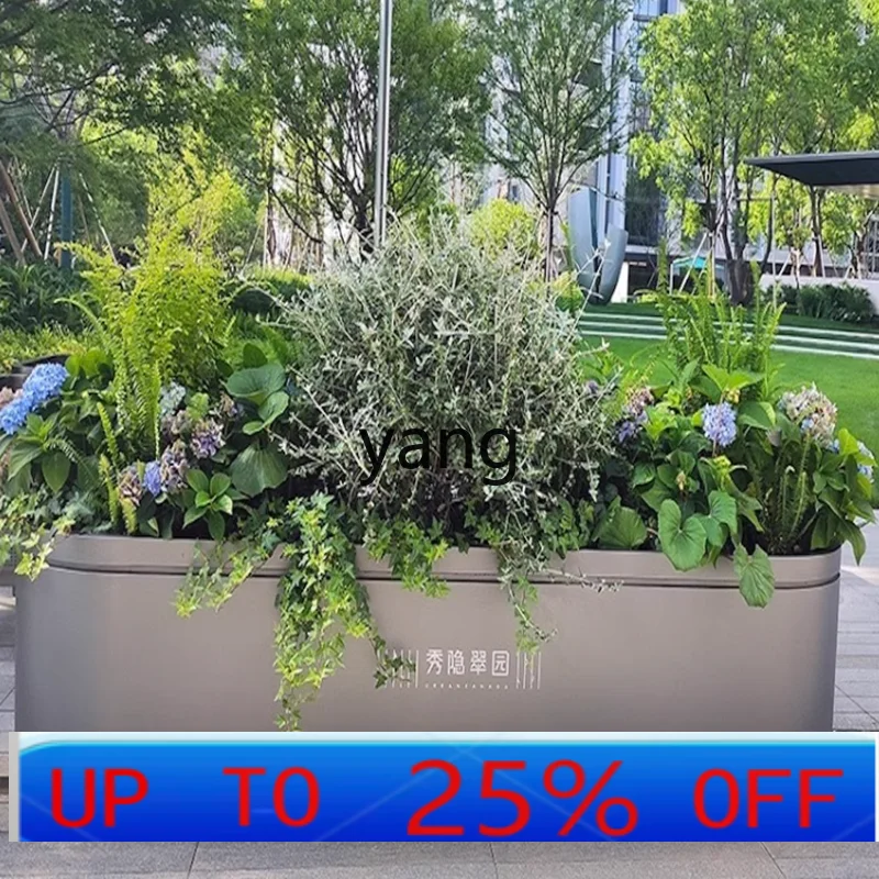 

Комбинированная уличная коробка для цветов из нержавеющей стали l мм, коммерческий уличный контейнер для цветов, овальная коробка для дерева, настройка