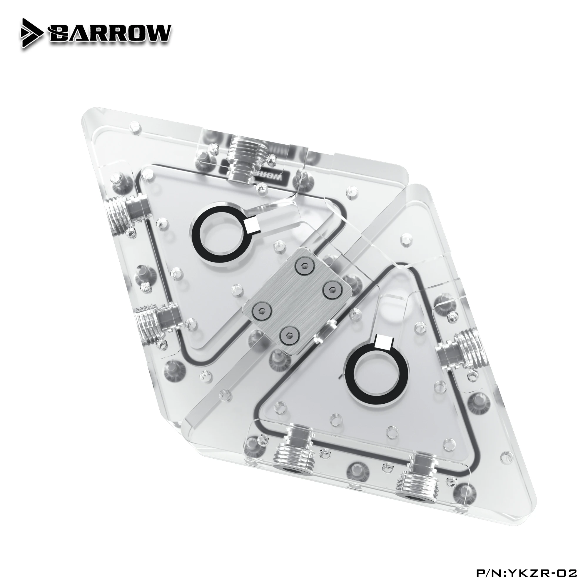 Barrow YKZR-02 Reservoir Combination Split Triangle Water Tank Acrylic G1/4 Thread 30ML Capacity Water Cooling System