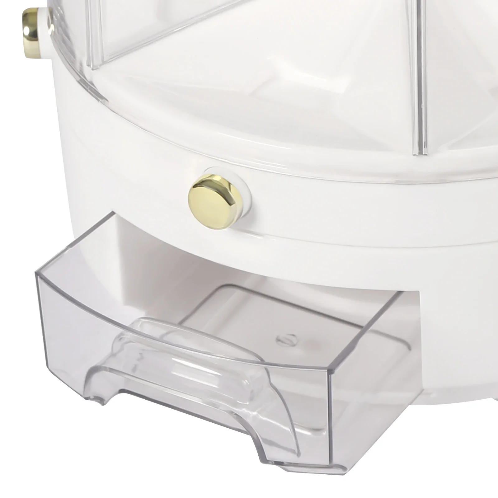 360 °   موزع حبوب دوار 6 شبكات للتخزين مع توزيع بلمسة واحدة - سعة 6 كجم، مقاوم للرطوبة/الحشرة (أبيض بسيط) ​