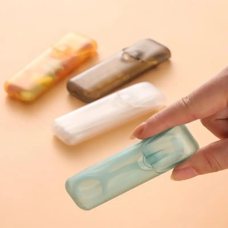 1Pcs Tragbare Reise Mini Transparent Zahnseide Lagerung Box Restaurant Mundpflege Einweg Zahnstocher Und Baumwolle Tupfer Box