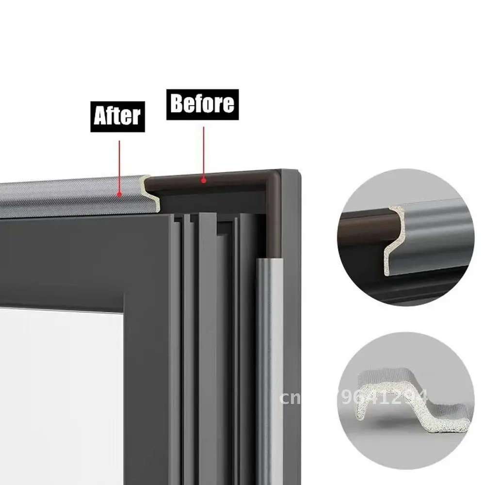 

2M Self-adhesive Door Window Seal Sealer Insulation Soundproof Foam Sealing Strip for Sliding Door Window Draft Stopper