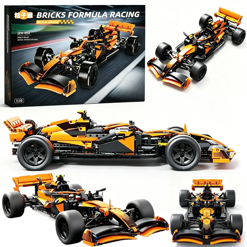 1:10 Technical Super Sports Car Racing Building Blocks MOC City Speed Famous Vehicle Bricks Assemble Toys Birthday Gift