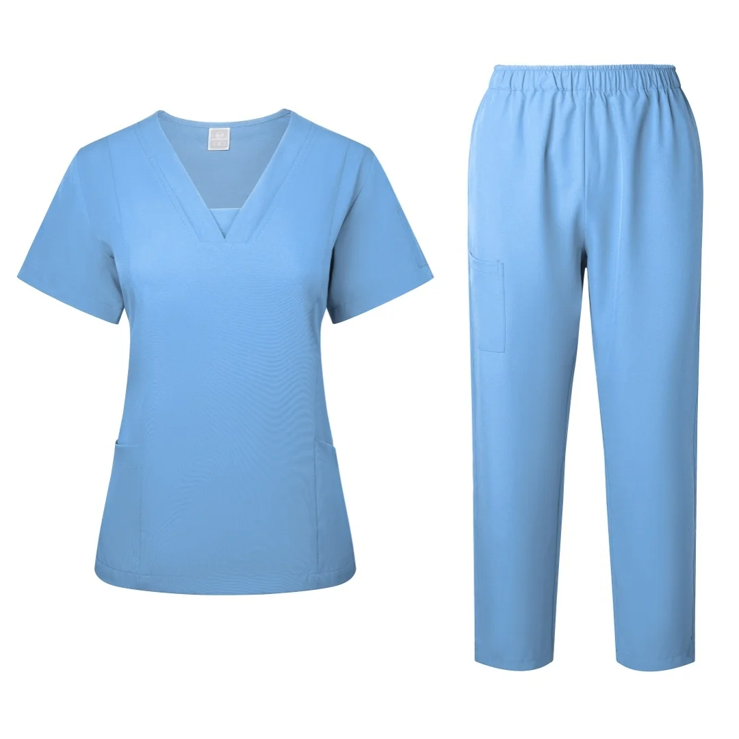 

Operating Room Doctor Nurse Work Wear Pet Grooming Working Clothes Medical Uniforms Spa Uniform Womens Scrub Sets Tops+Pants