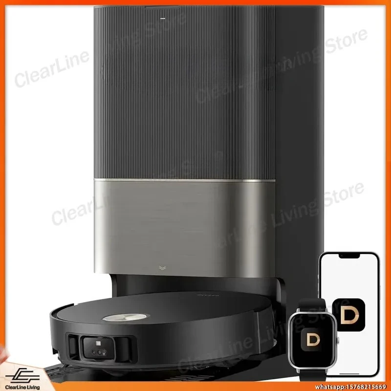 

Robot Vacuum Cleaner with 19500Pa Suction Power LDS Navigation Self-Cleaning Mop Hot Water Washing Auto Empty Dock