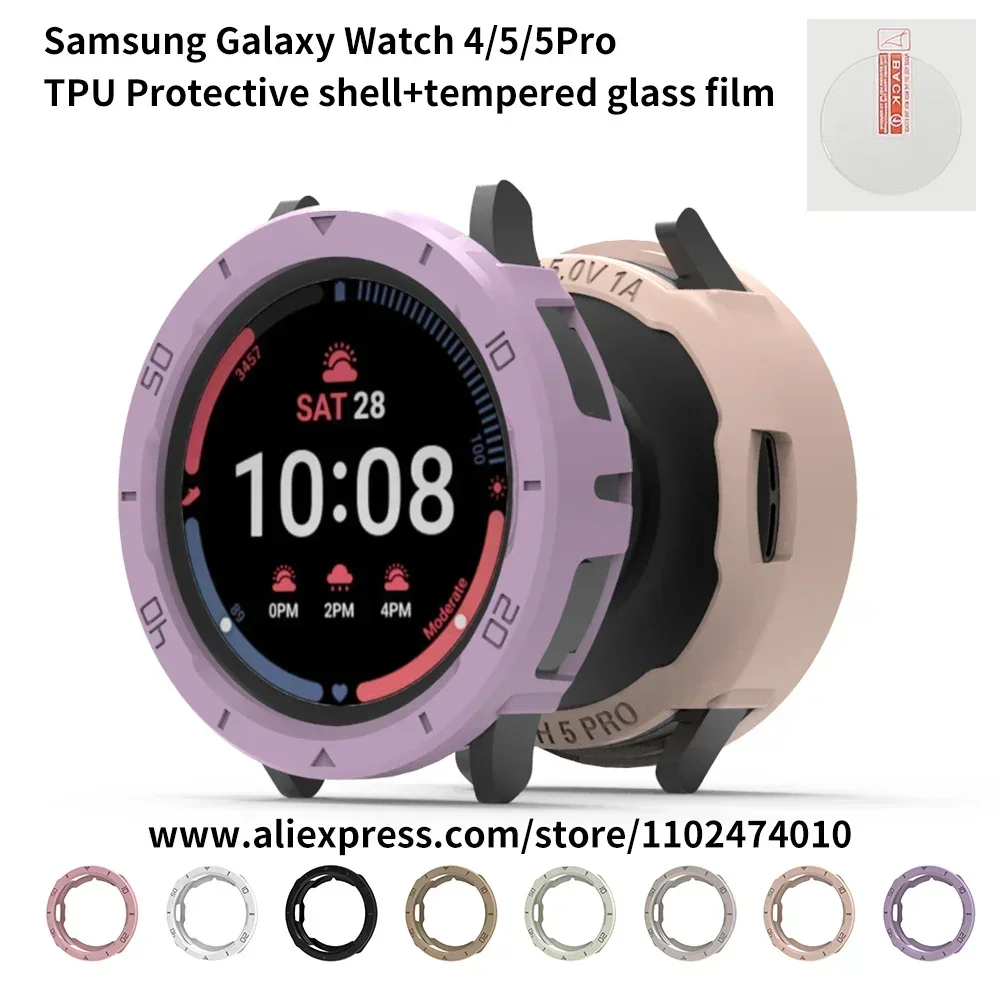 Screen Protector Cover For Samsung Galaxy Watch 5 4 44mm 40mm Case TPU All-Around Bumper Protective for Galaxy watch 5 Pro 45mm image 2
