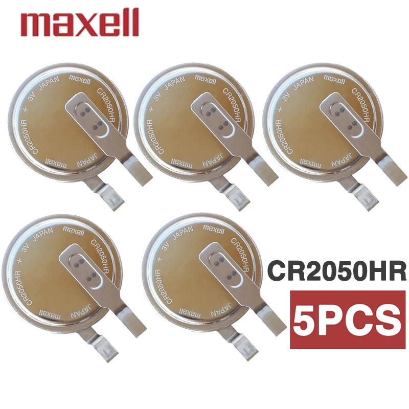 5PCS MaxeII CR2050HR 3V Lithium Battery for Tire Pressure Monitoring Sensor CR2050 BR2050 LM2050 2050 High Temperature Resistant