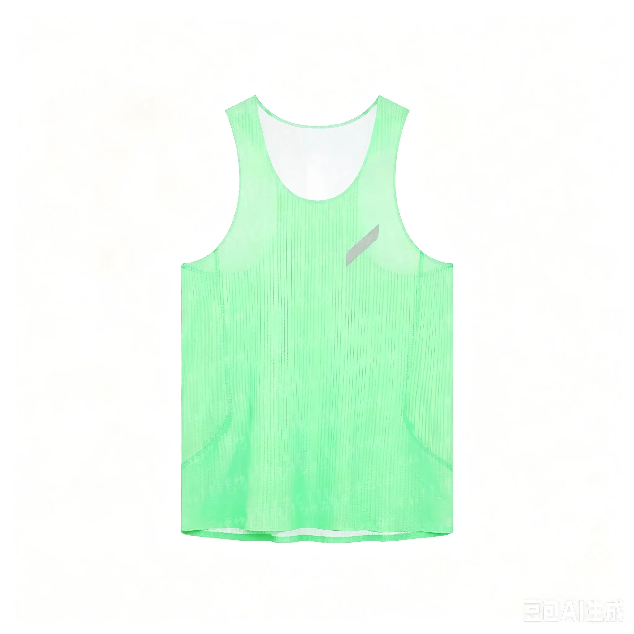 Wellenförmig gestreifte Laufweste, atmungsaktives Mesh-Sportshirt ohne Ärmel, Fitness-Marathon-Schnelltrocknende Trainingsweste für die ganze Familie – Detail 7