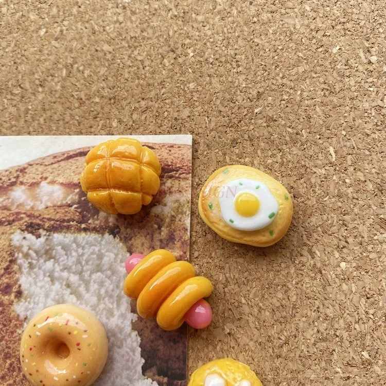 5pcs Sausage, bread, pushpin, cork, nail, felt board, message, painting nail, office stationery