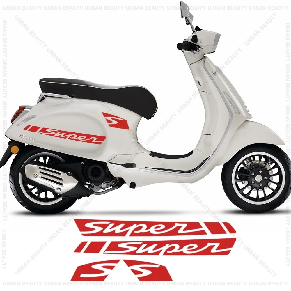 For Vespa GTS 250 GTS 300 GTV 250 GTV 300 GTS250 GTS300 GTV300 GTV300 Scooter Sticker Set Side Body Decals Waterproof