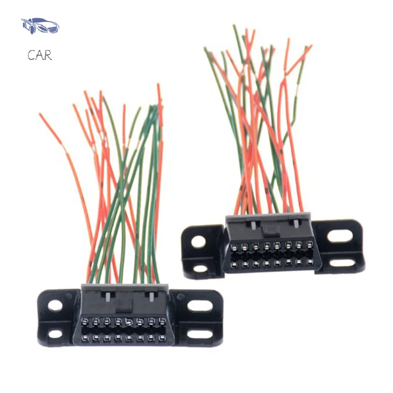 16 Pin Car Computer Detection Universal Connector Main Line Cable Female Extension Connector Obd 2 Adapter Cable