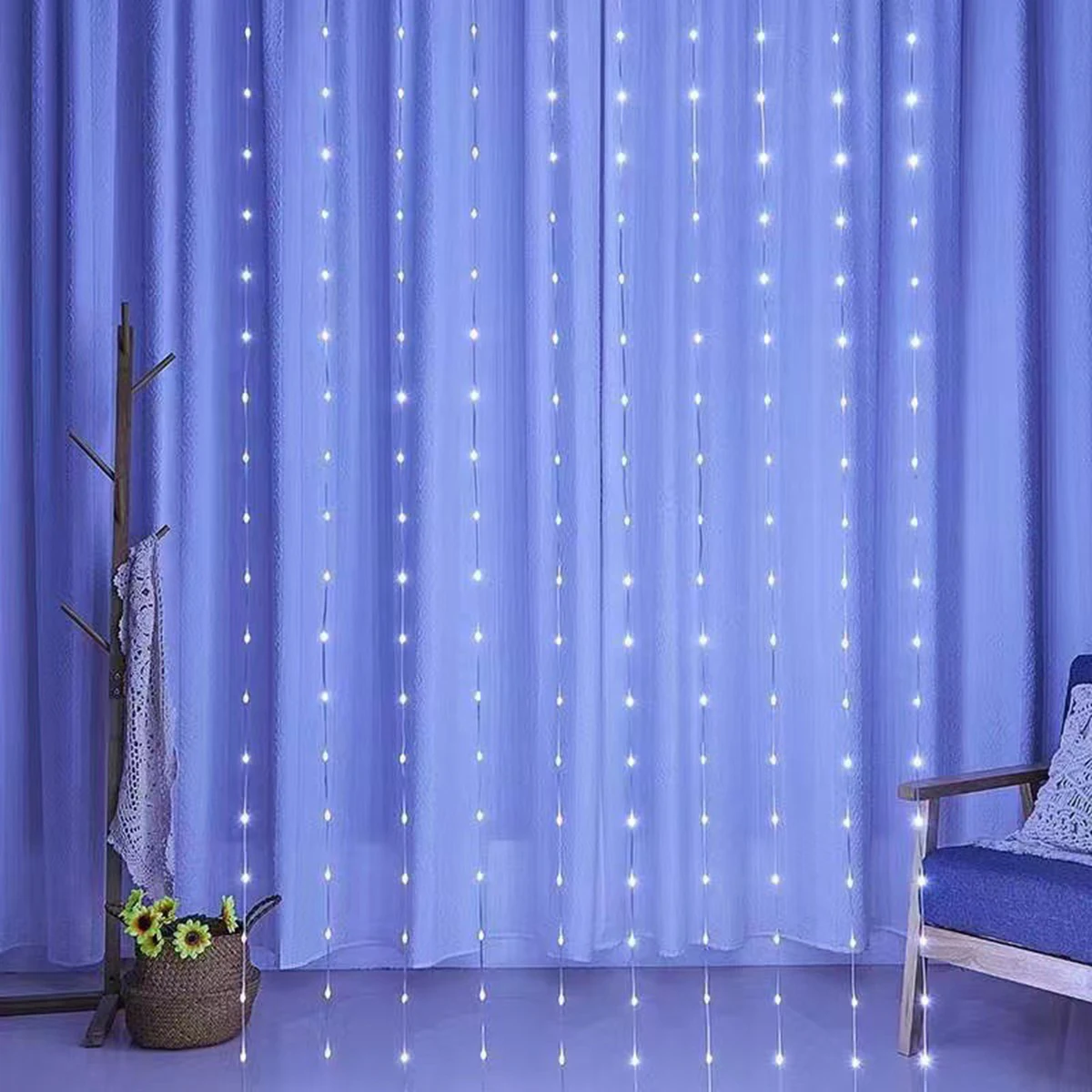 LED الستار سلسلة أضواء USB بالطاقة الزفاف الجنية أضواء جارلاند لعيد الميلاد السنة الجديدة حديقة حفلة التخييم شرفة ديكور