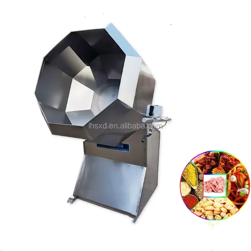 Hot! Industrial Coated Popcorn Making Carmel Sugar Popcorn Coating Machine/Fried Food Octagonal