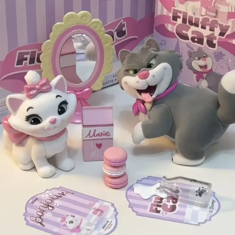 Disney LUCIFER Mary Cat กล่องตาบอดตุ๊กตาสาวอินเทรนด์การ์ตูนน่ารักตุ๊กตาเดสก์ท็อปตกแต่งเครื่องประดับวันเกิด Surprise ของขวัญ